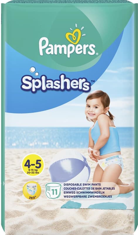 Pampers Splashers Scutece chilotel pentru apa, marimea 4-5, 9-15kg