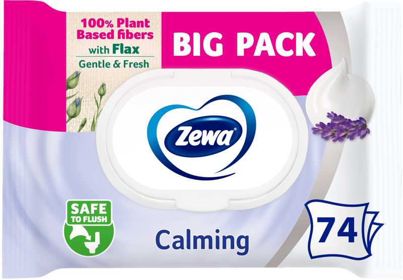 Zewa Calming Hartie igienica umeda, 74 bucati
