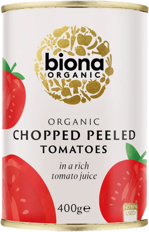 Biona ECO organic canned peeled chopped tomatoes
