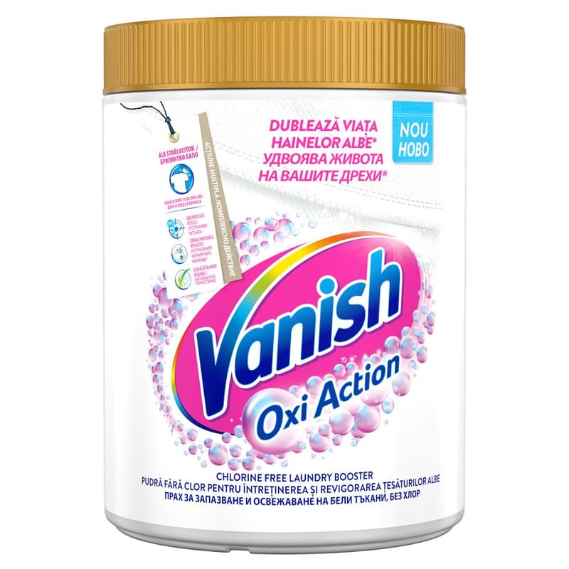 Vanish Oxi Action Pudra pentru indepartarea petelor haine albe
