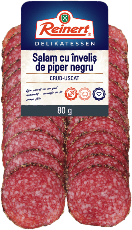 Reinert Salami with black pepper coating