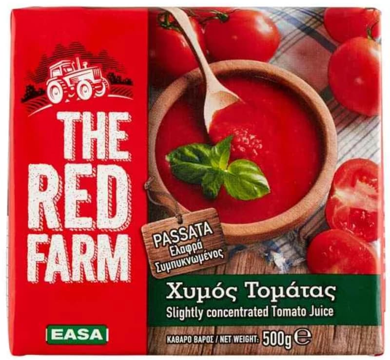 Red farm tomato passata