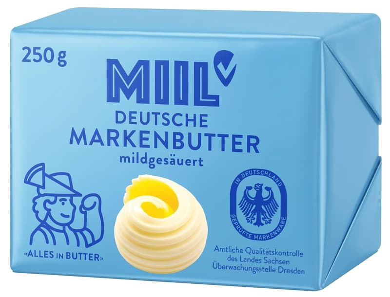 Mill German brand butter, mildly cultured