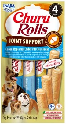 Churu Dog Rolls Joint Support Recompense cu pui si branza pentru caini