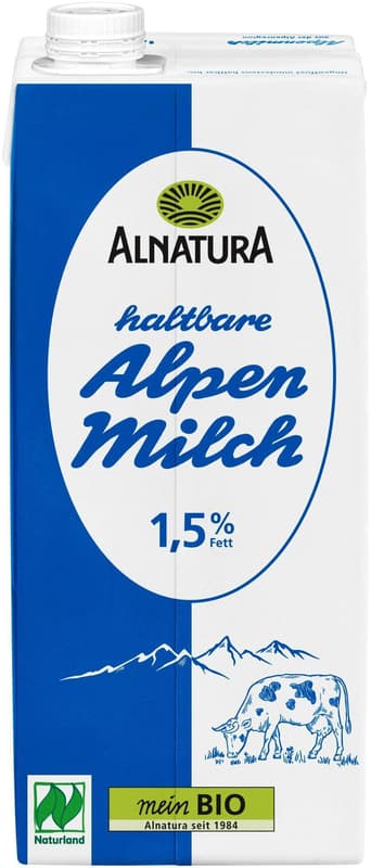 Alnatura ECO Lapte semidegresat de vaca UHT