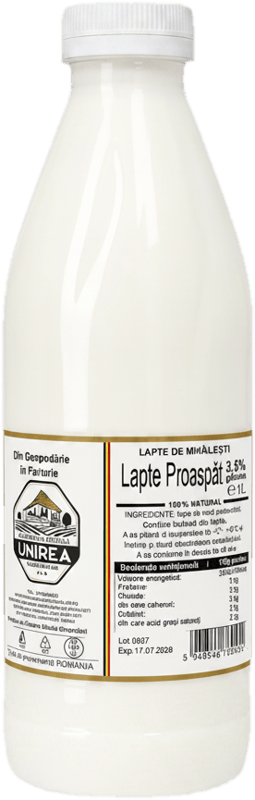 Unirea Gospodarilor Lapte proaspat de Mihailesti 3.5% grasime