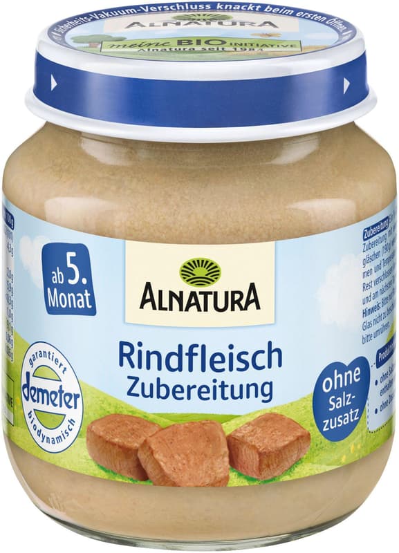 Alnatura ECO Piure cu carne de vita, 5 luni +