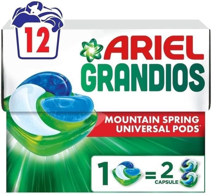 Ariel Grandios Mountain Spring Detergent capsules, 12 washes