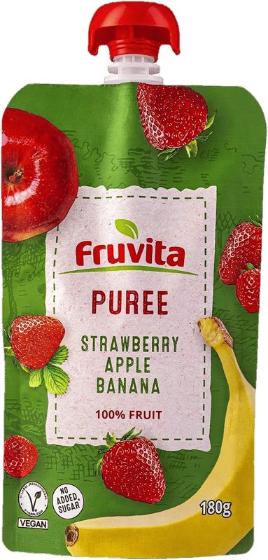 Fruvita Strawberry, apple and banana puree