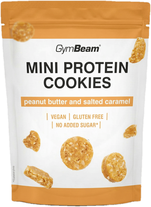 GymBeam Mini protein cookies peanut butter and salted caramel