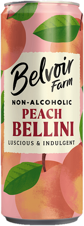 Belvoir Peach bellini cocktail non-alcoolic