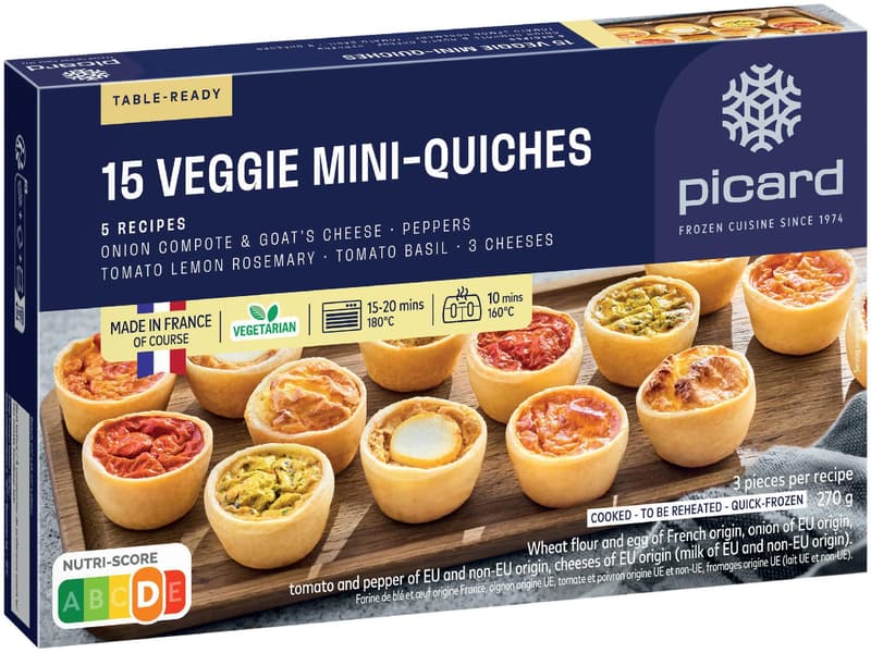 Picard Mini quiche, 15 buc