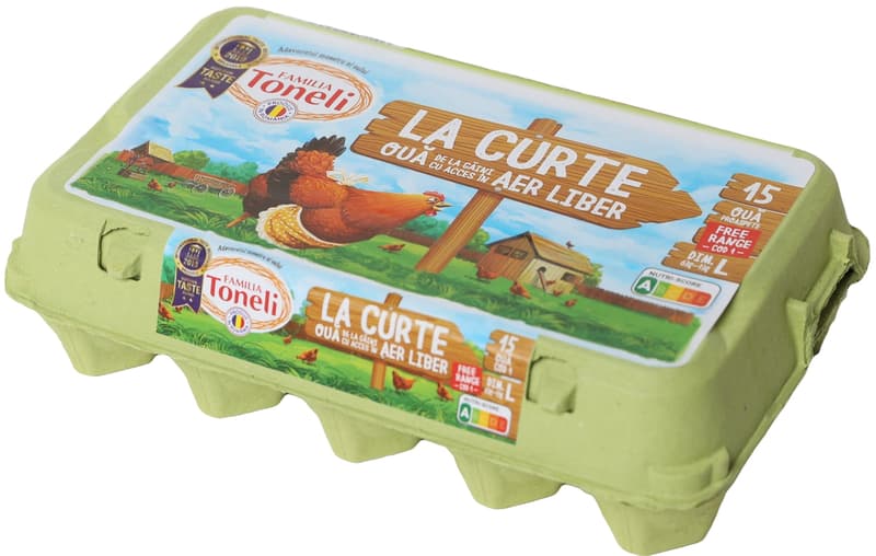 Toneli Carton Box 15 Free Range Eggs size L code 1