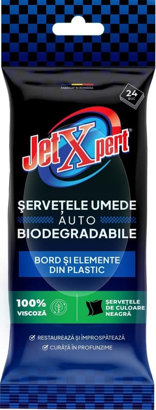 Jetxpert Servetele umede auto bord si elemente din plastic