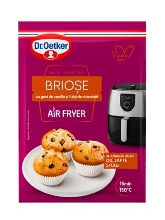 Dr. Oetker Mix pentru briose cu gust de vanilie si fulgi de ciocolata airfryer