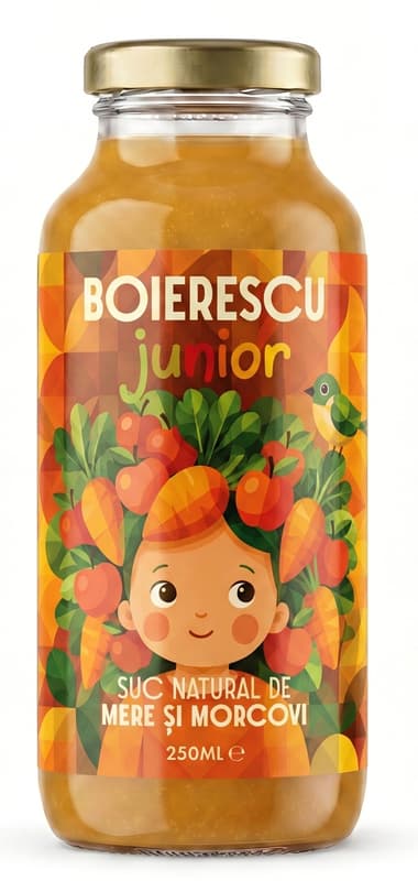 Boierescu Artizan Junior Suc natural de mere cu morcovi
