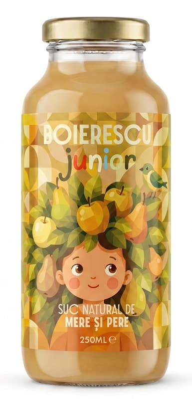 Boierescu Artizan Junior Suc natural de mere cu pere