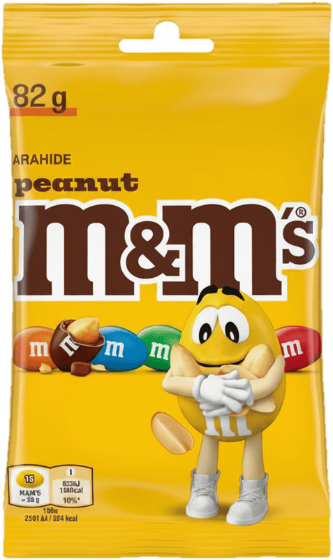 M&M's Arahide invelite in ciocolata cu lapte, cu glazura crocanta si colorata