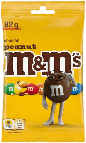M&M's Arahide invelite in ciocolata cu lapte, cu glazura crocanta si colorata