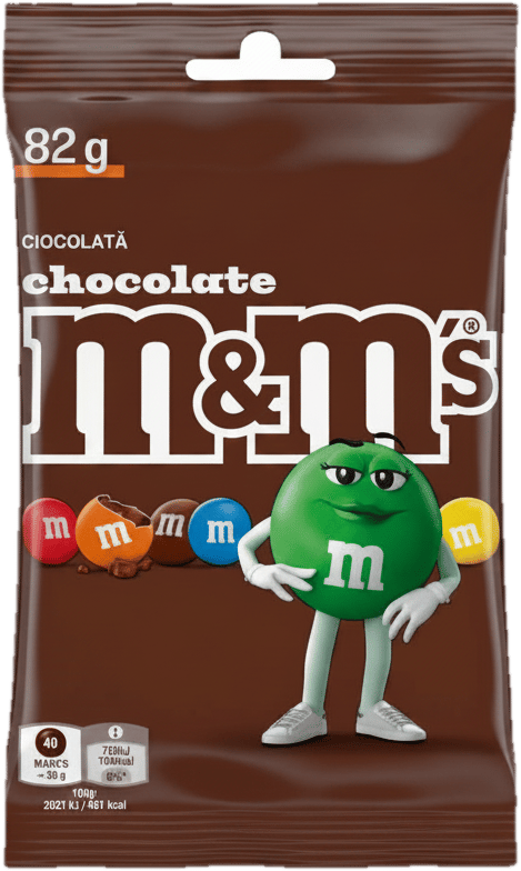 M&M's Ciocolata cu lapte si cu glazura crocanta si colorata
