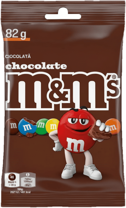 M&M's Ciocolata cu lapte si cu glazura crocanta si colorata