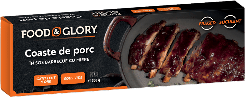 FOOD & GLORY Coaste de porc in sos bbq cu miere gatite lent