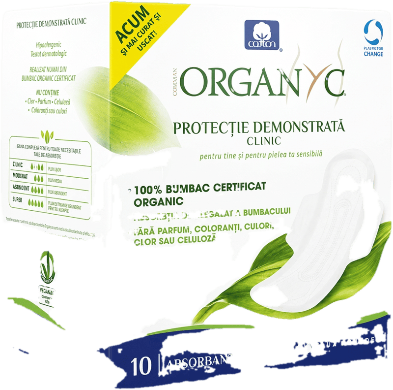 Organyc Absorbante intime din bumbac organic pentru noapte