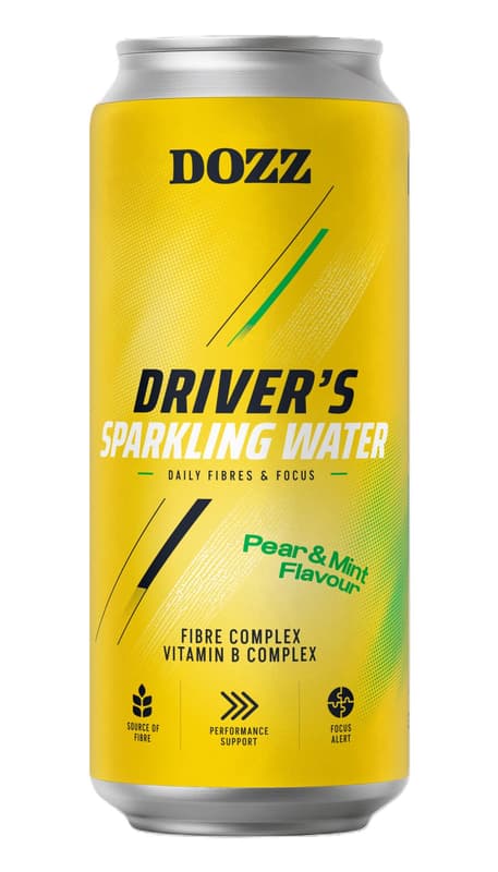 Dozz Driver's Sparkling Pear si Mint Bautura carbogazoasa cu fibre și conținut de vitamine
