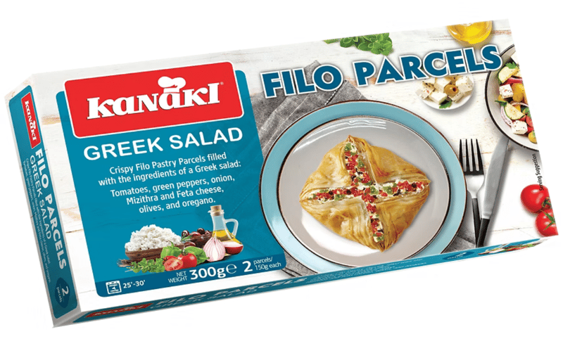 Kanaki Pachetele crocante cu salata greceasca