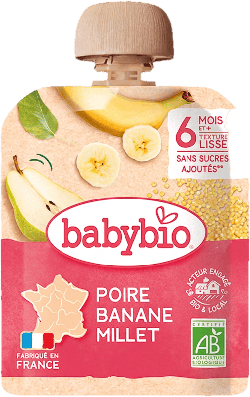 Babybio ECO Pouch pere, banane si mei