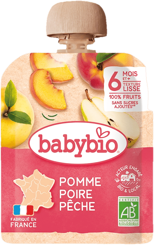Babybio ECO Pouch mere, pere si piersici