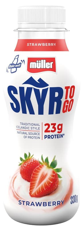 Muller Skyr to go, capsuni