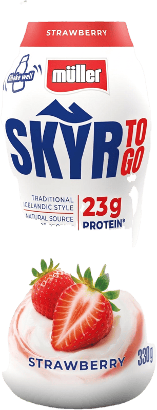 Muller Skyr to go, capsuni