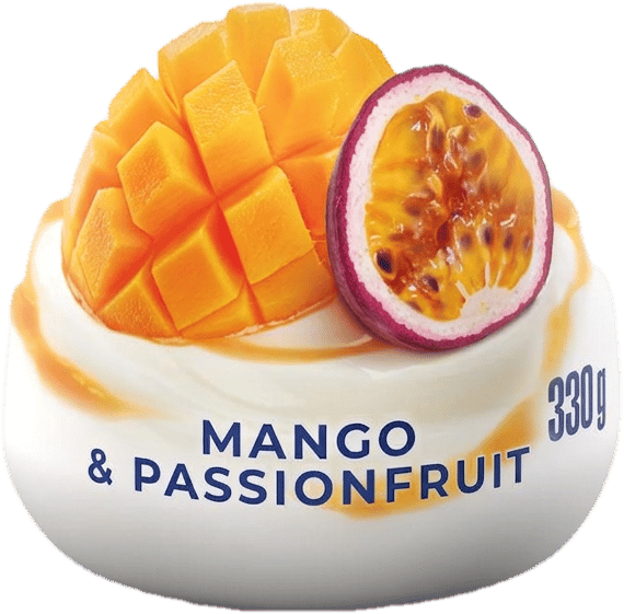Muller Skyr to go mango si fructul pasiunii
