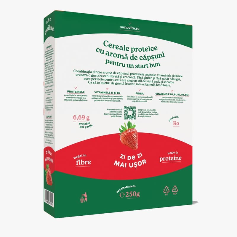 SANO VITA Protein Cereal with Strawberries
