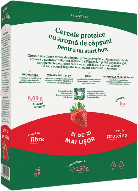 SANO VITA Protein Cereal with Strawberries