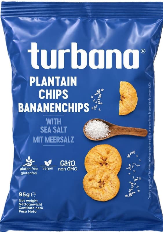 Turbana Green plantain chips with sea salt