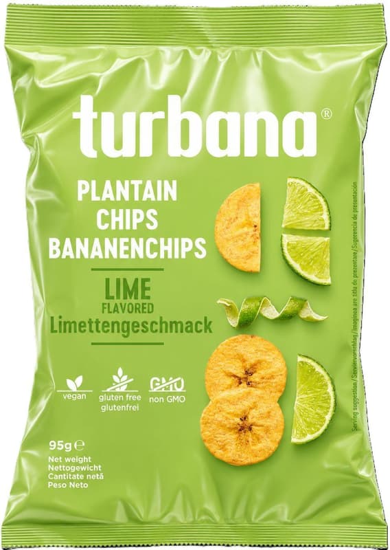 Turbana Green Plantain Chips with Lime Flavor