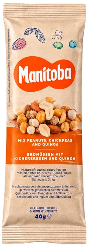 Manitoba Consciente Amestec de arahide prajite si sarate, naut prajit si sarat si quinoa