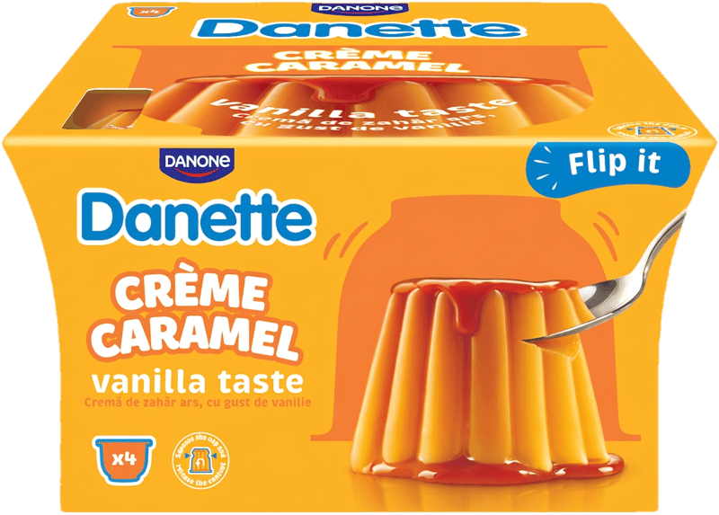Danette Crema de zahar ars cu aroma de vanilie