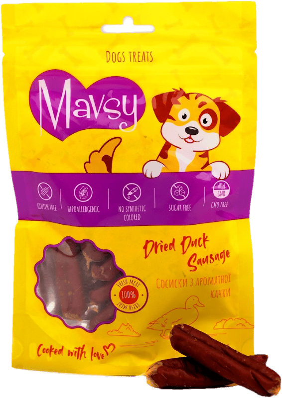 MAVSY Dog Treats, Small with Duck