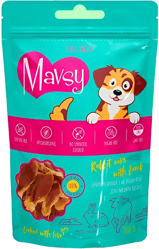 MAVSY Dog Treats, with Rabbit and Lamb Ears
