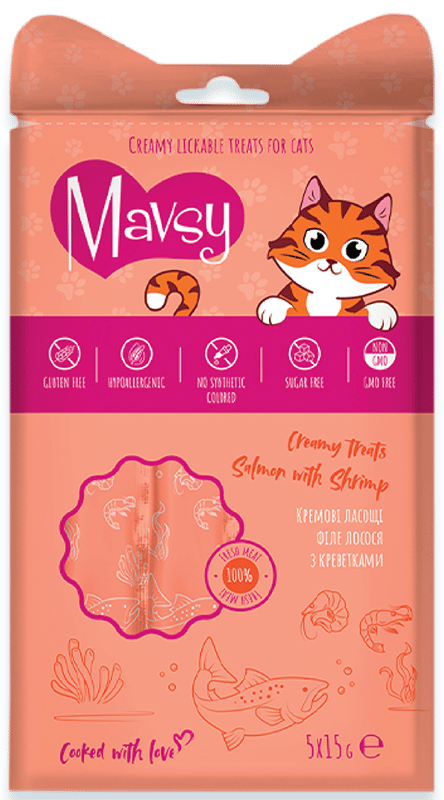 MAVSY Cat Treats, with Salmon and Shrimp