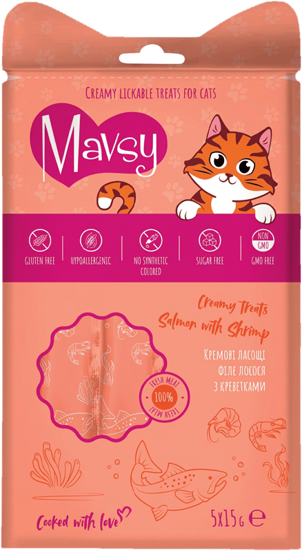 MAVSY Cat Treats, with Salmon and Shrimp