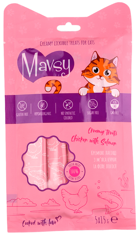 MAVSY Cat Treats, with Chicken and Salmon