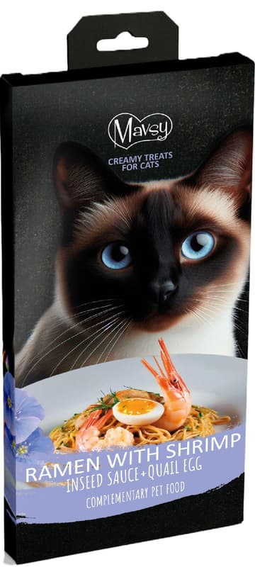 MAVSY Cat Treats, with Shrimp in Flaxseed Sauce and Quail Egg