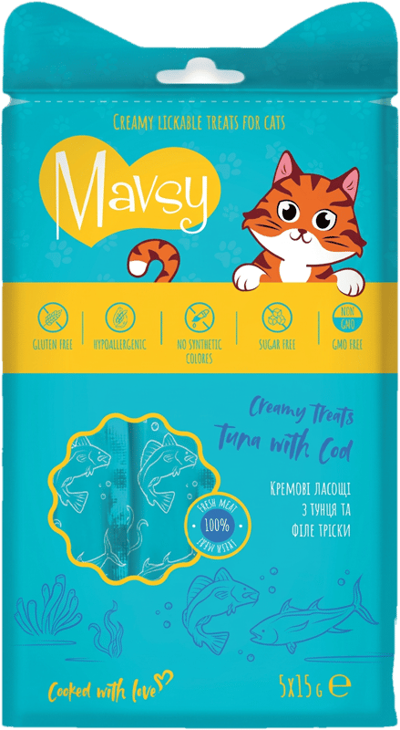 MAVSY Cat Treats, with Tuna and Cod