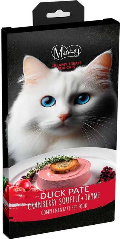 MAVSY Cat Treats, with Duck Breast Pâté, Cranberry Soufflé