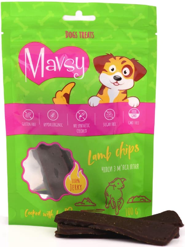 MAVSY Dog Treats, Lamb Chips