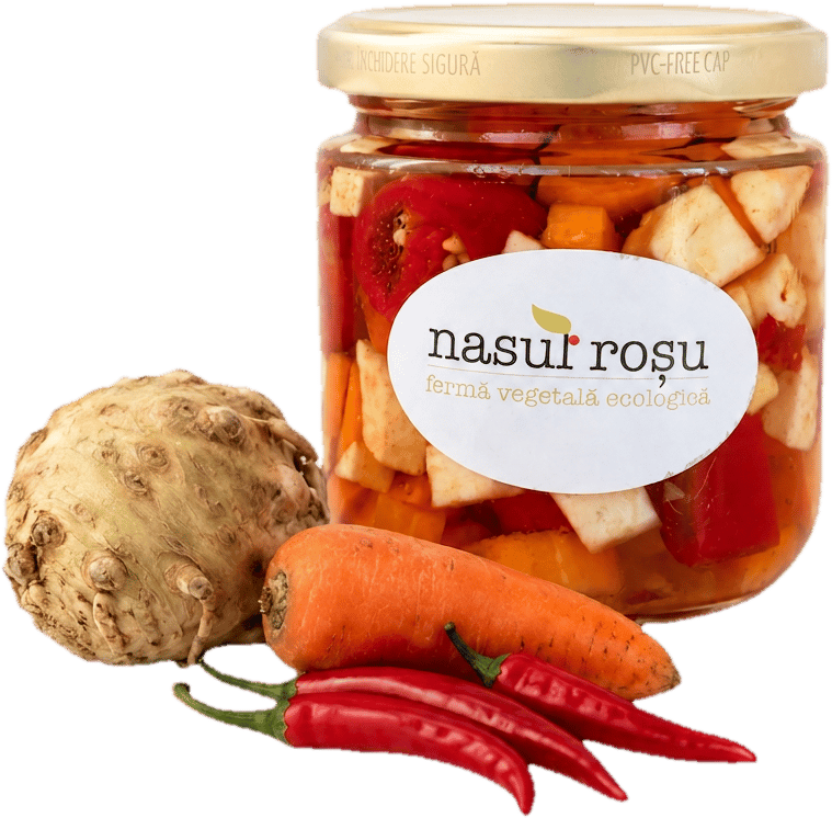 Nasul Rosu Salata de ardei iute, morcov si telina